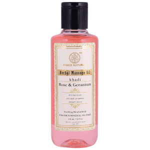       (Rose & Geranium Herbal Massage Oil Khadi), 210 