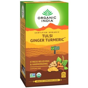 ��� �� ����� � ������� � �������� ������� ����� (Tulsi Ginger Turmeric Organic India), 25 ���������